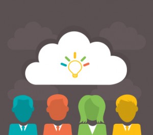 People with speech bubbles